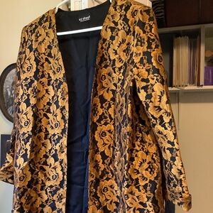 Gold lace evening jacket